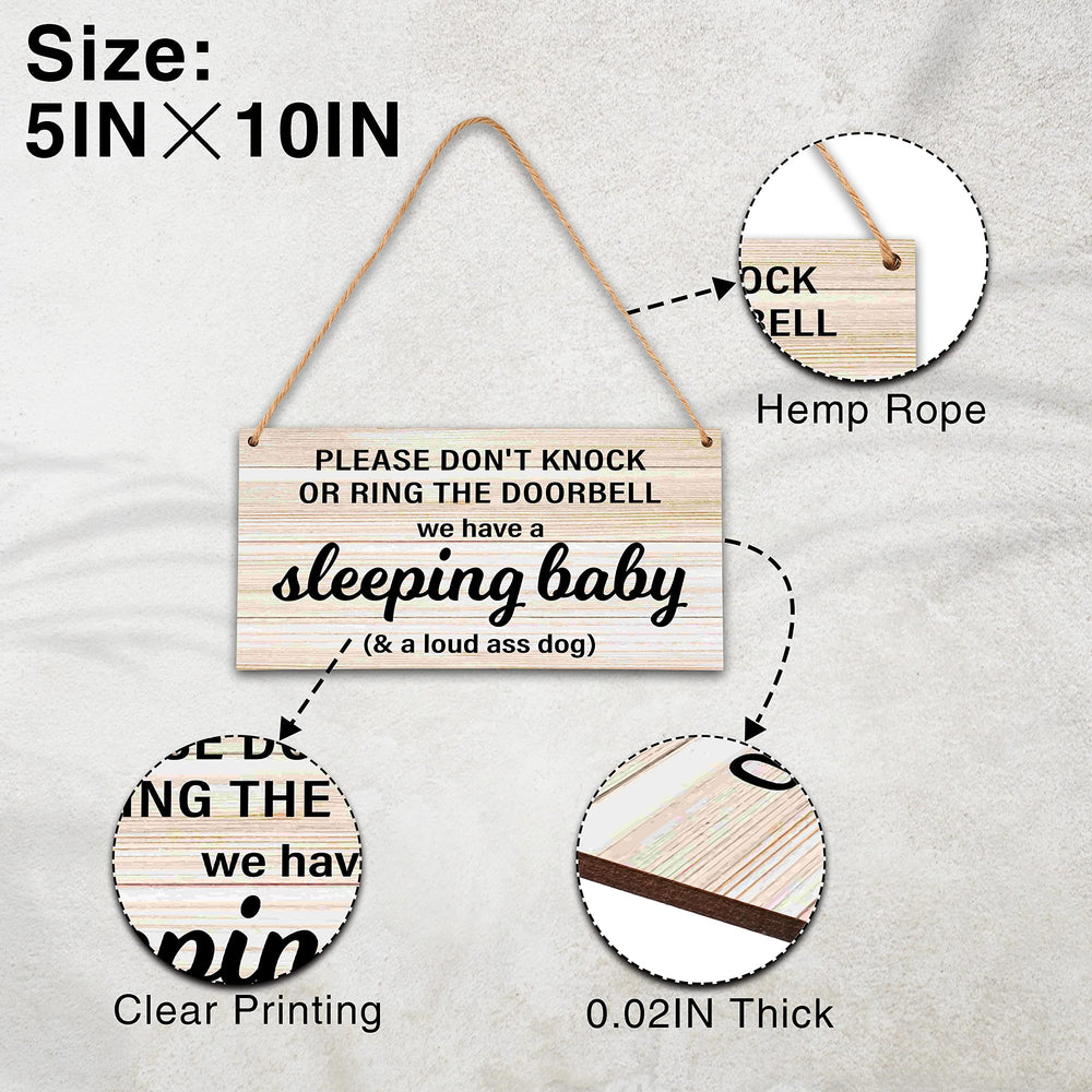 Ycyfckdr B06 baby sleeping sign nursery wall adds rustic charm for nap time.