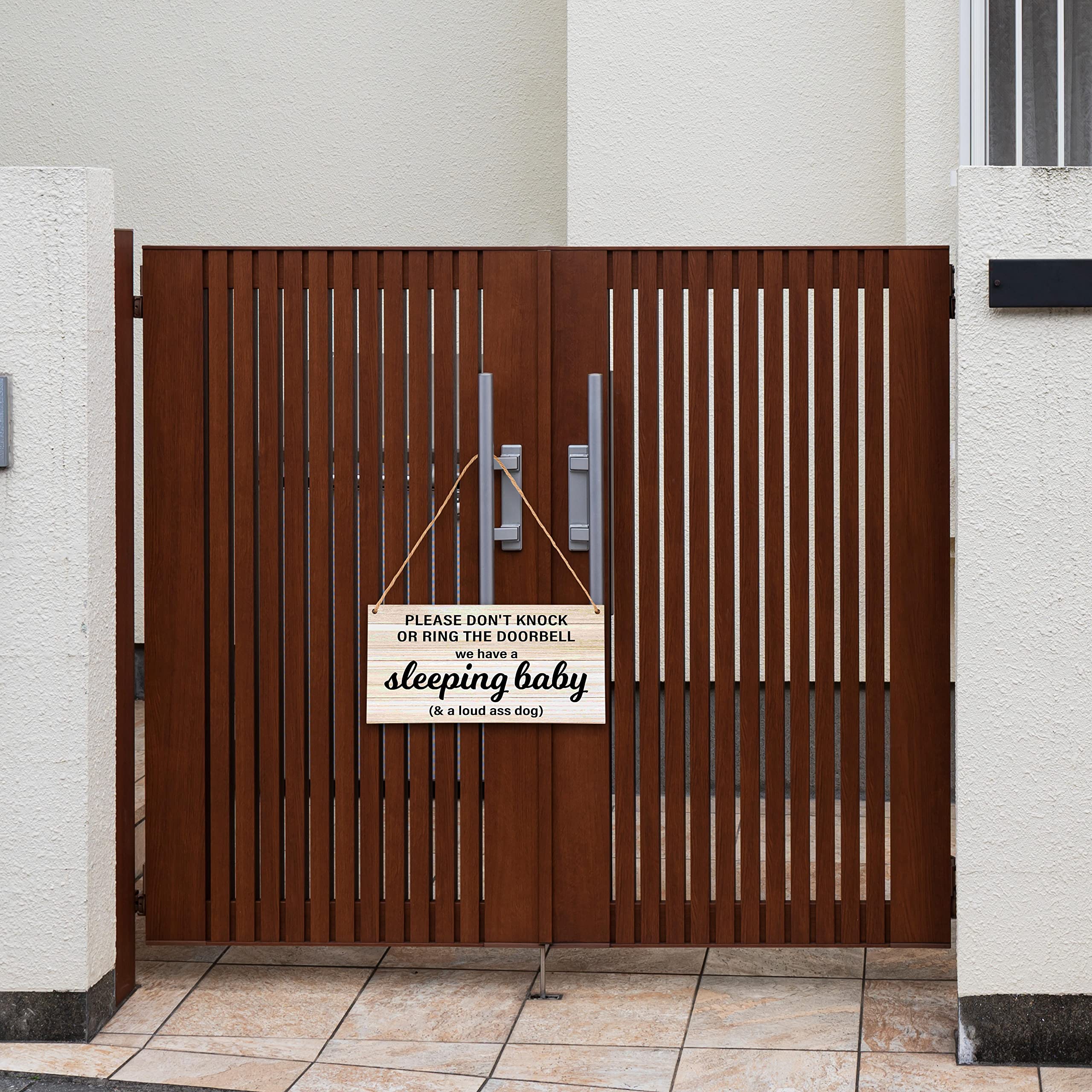 Ycyfckdr B06 do-not-knock-doorbell-sign helps guests respect nap times in shared spaces.