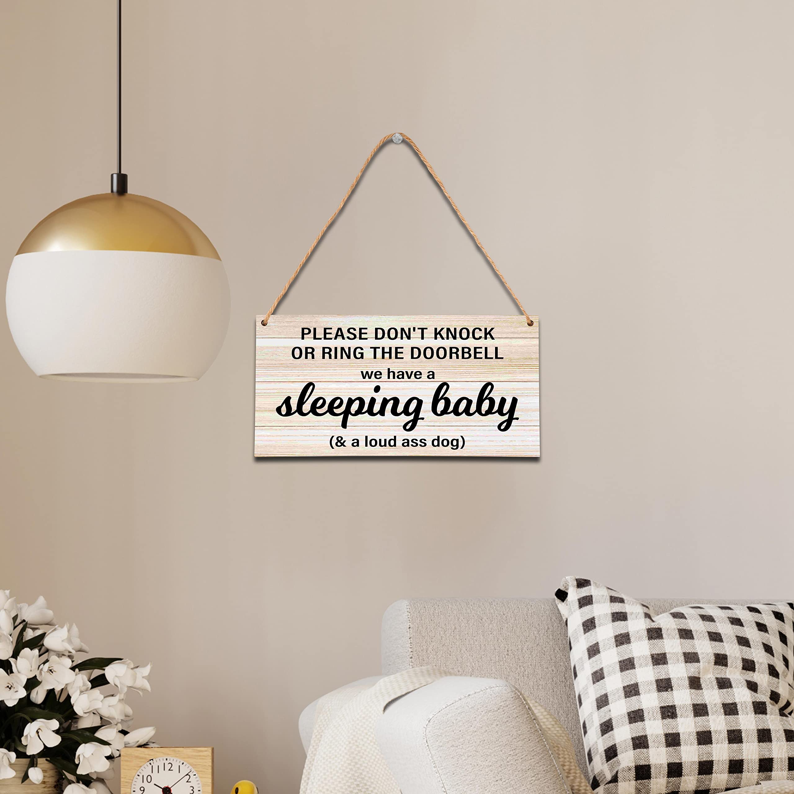 Ycyfckdr B06 rustic wood sign hemp rope showcases natural texture for cozy, timeless appeal.