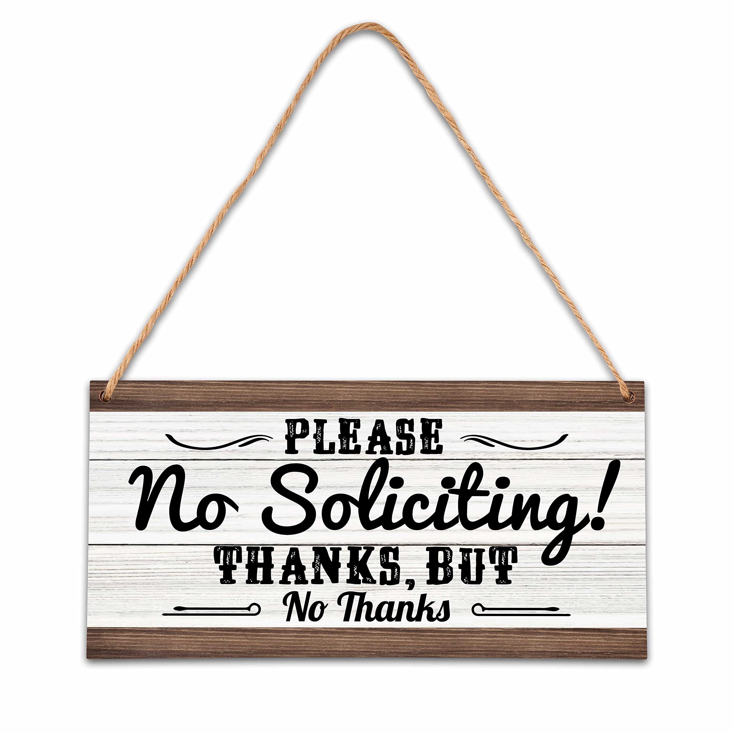 Ycyfckdr no soliciting sign front door adds rustic privacy cue for visitors