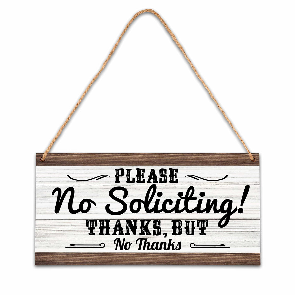 Ycyfckdr no soliciting sign front door adds rustic privacy cue for visitors