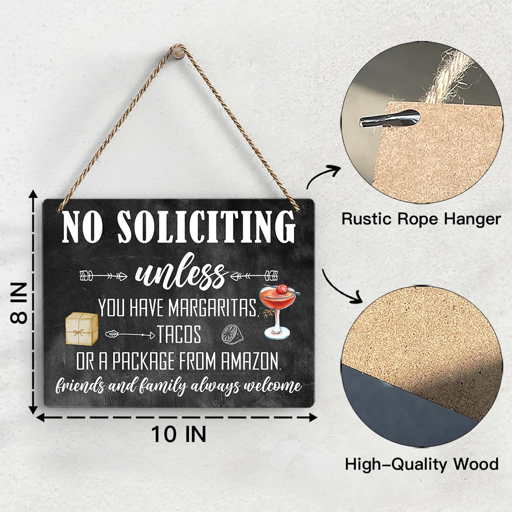 Ycyfckdr no-soliciting-sign nursery decor promotes calm doorstep etiquette
