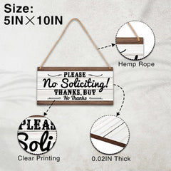 Ycyfckdr no soliciting sign wood material closeup showing natural grain
