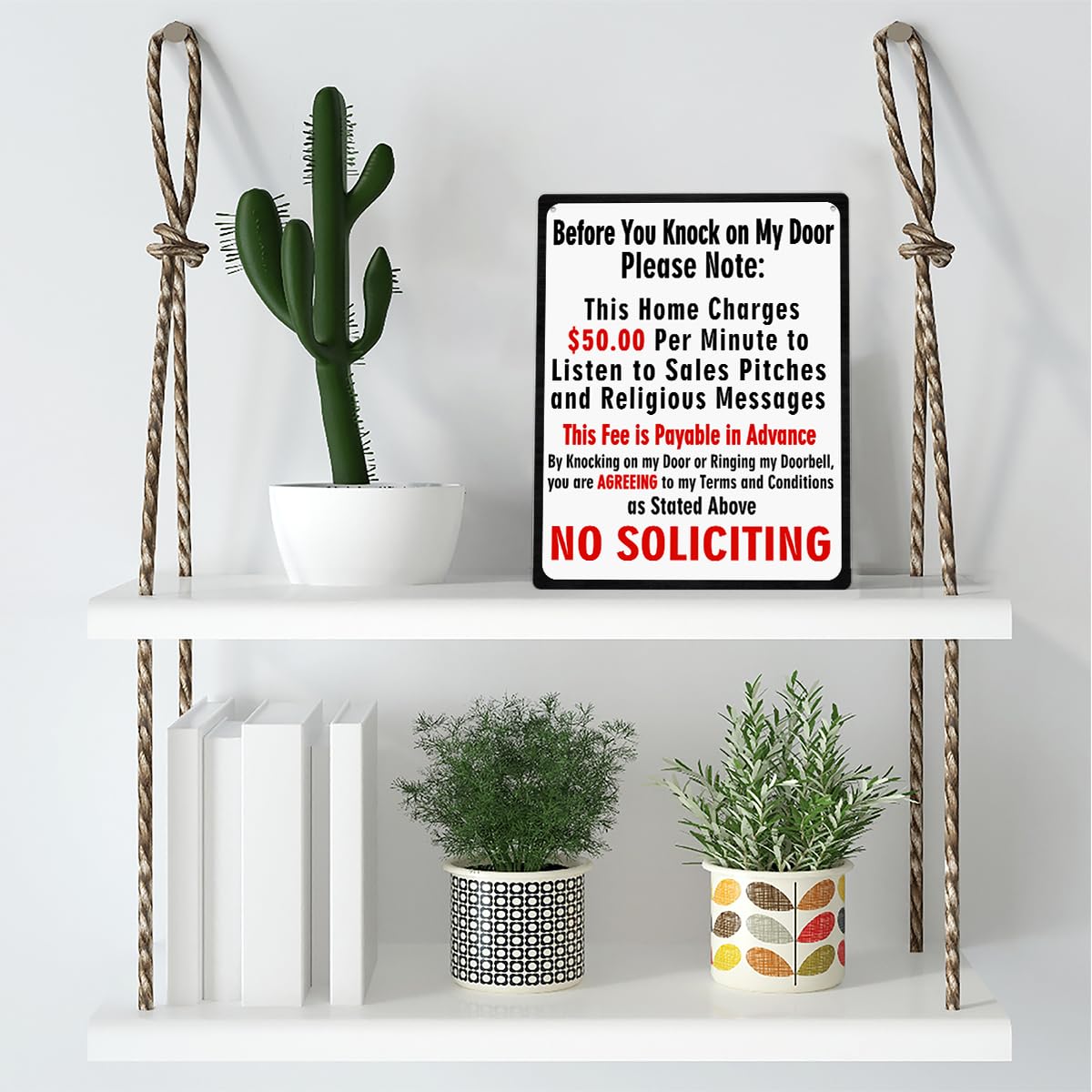 Ycyfckdr Wooden rope hanging sign enhances entry with rustic charm.