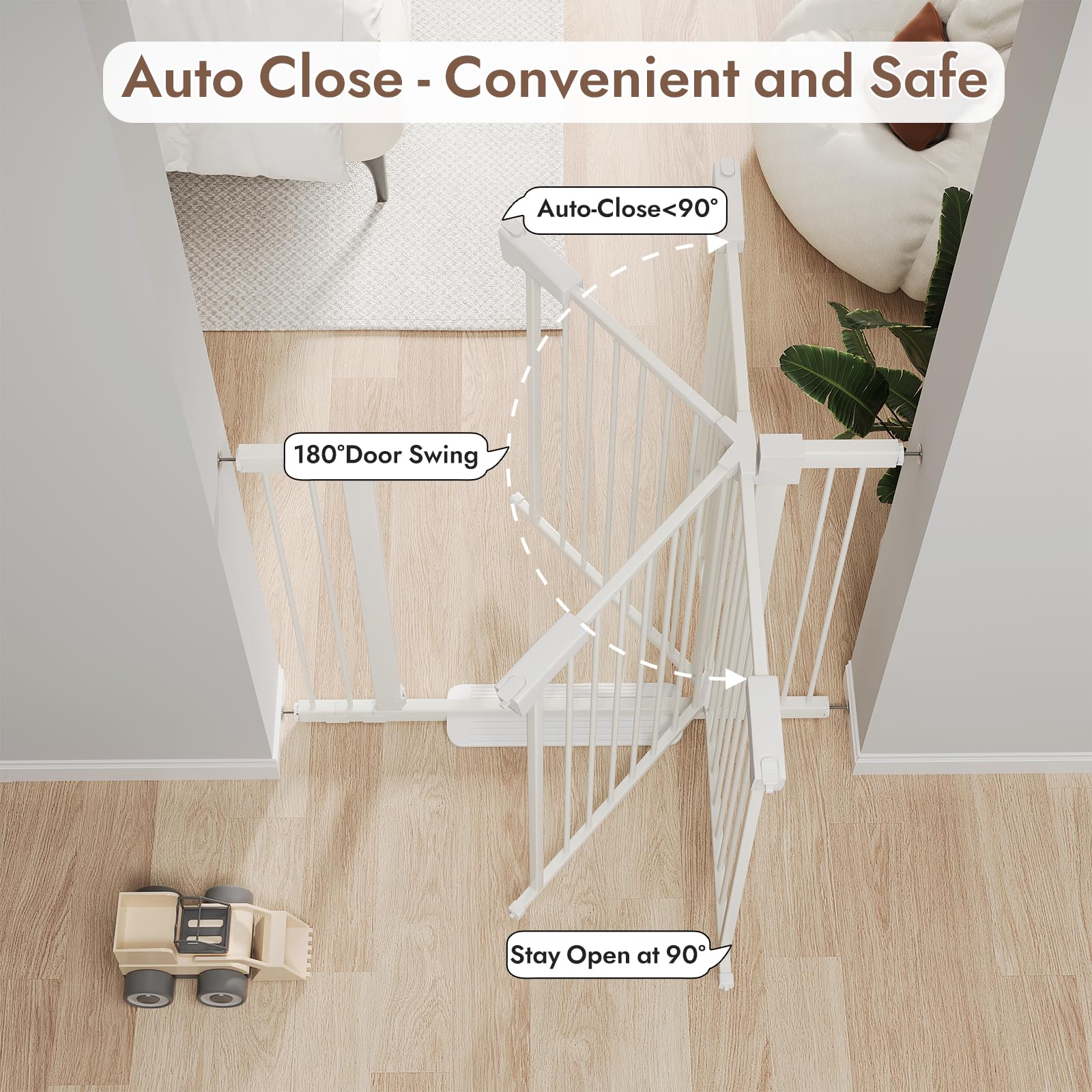 YDTOP anti-trip pedal design reduces tripping when walking through with a load.