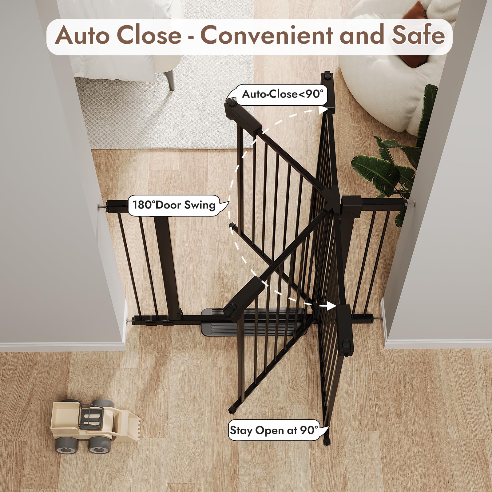 YDTOP gate anti-trip pedal reduces toe trips during movement.