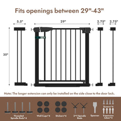 The YDTOP baby gate extensions expand fit for wide openings and stair use.