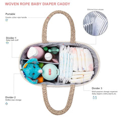 YeaYee cotton canvas exterior provides durable nursery storage.