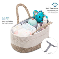 YeaYee diaper caddy with removable dividers adapts to changing needs and supplies.