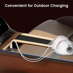 YEAOI hands free charging setup enables pumping while multitasking.
