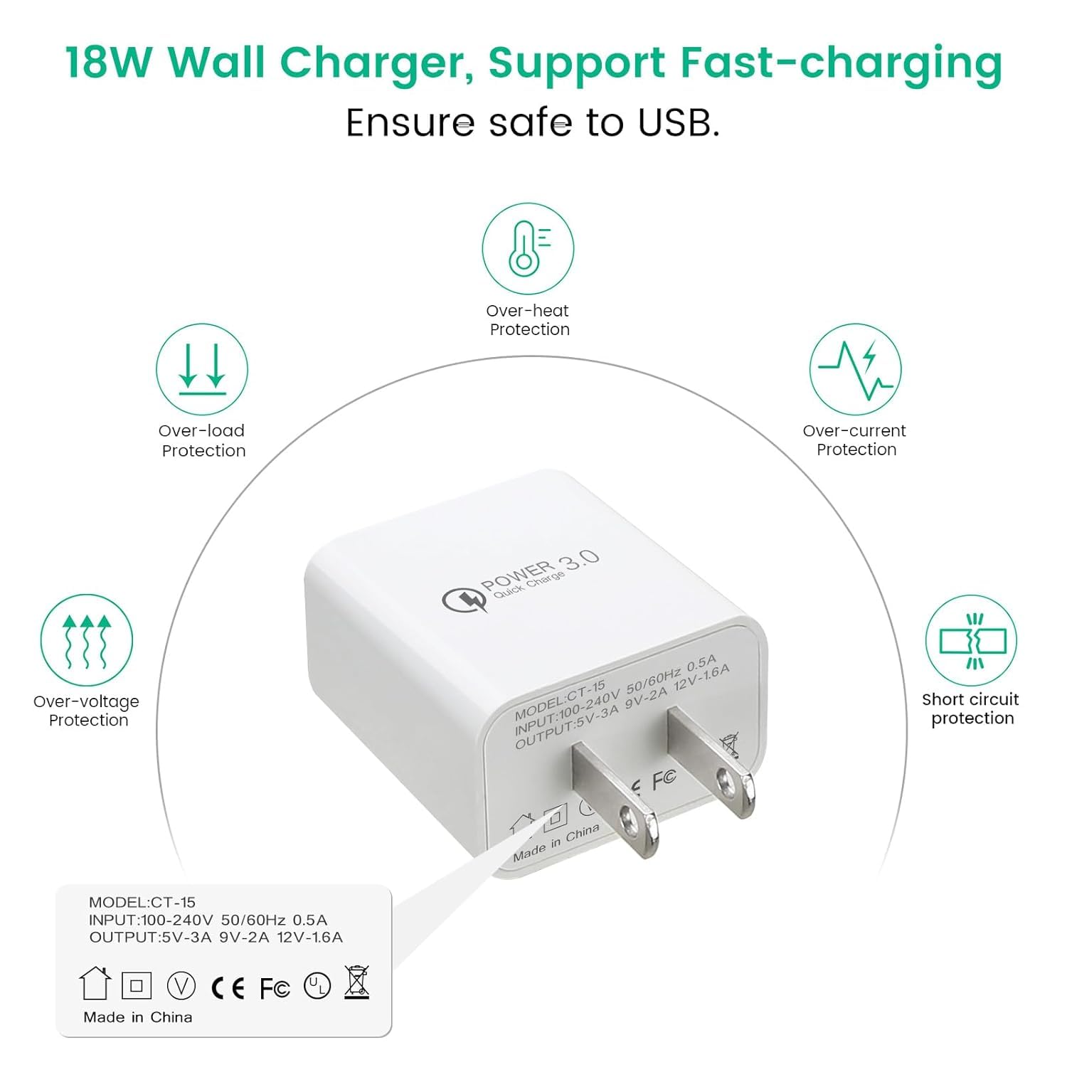 YEAOI packaged charger set keeps spare cords ready for travel.