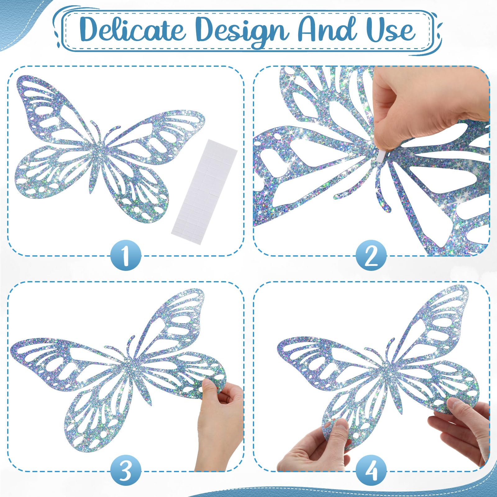 Yeaqee butterfly style2 large creates a dramatic wedding backdrop.