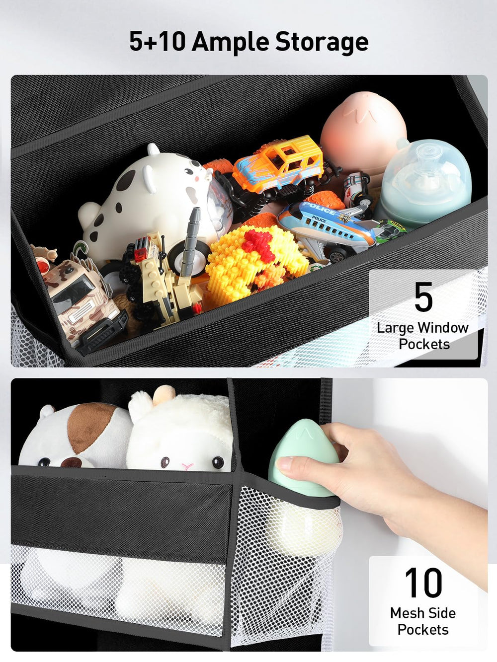 Yecaye door-hanging storage in bedroom keeps diapering and towels within reach.
