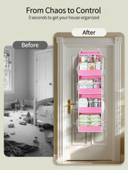 Yecaye 5-tier organizer with 4 compartments organized clothing and toys at a glance