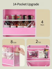 Yecaye bubblegum-pink organizer clear PVC windows for quick content visibility