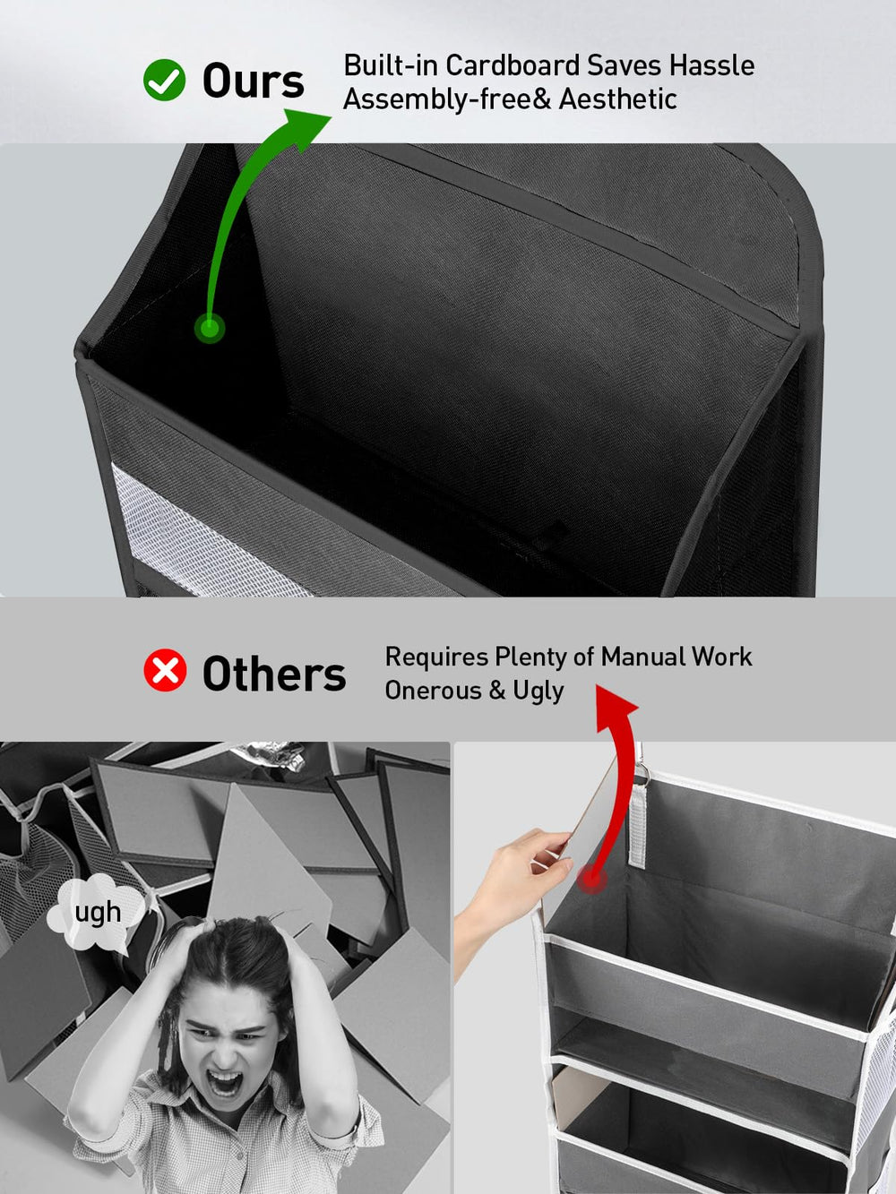 Yecaye door organizer in use over a door for daily items.