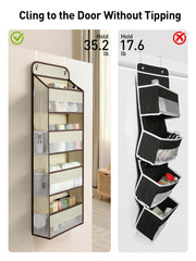 Yecaye hanging over-the-door organizer side pockets detail for small items