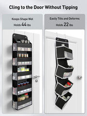 Yecaye over door organizer 10 side pockets provide quick-access storage for small items.