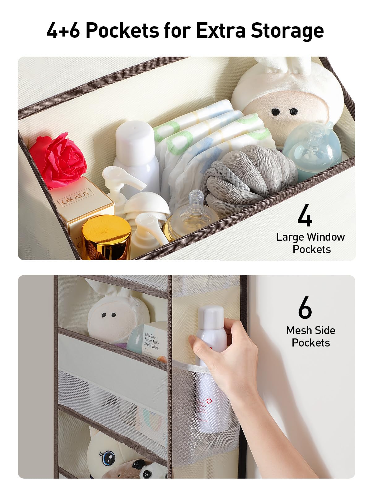 Yecaye over-door organizer 4-bin configuration for easy access
