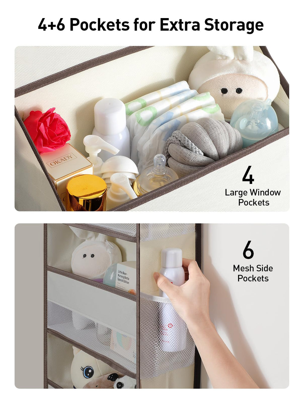 Yecaye over-door organizer 4-bin configuration for easy access