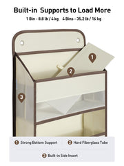 Yecaye over-door organizer assembled on a door for sturdy storage