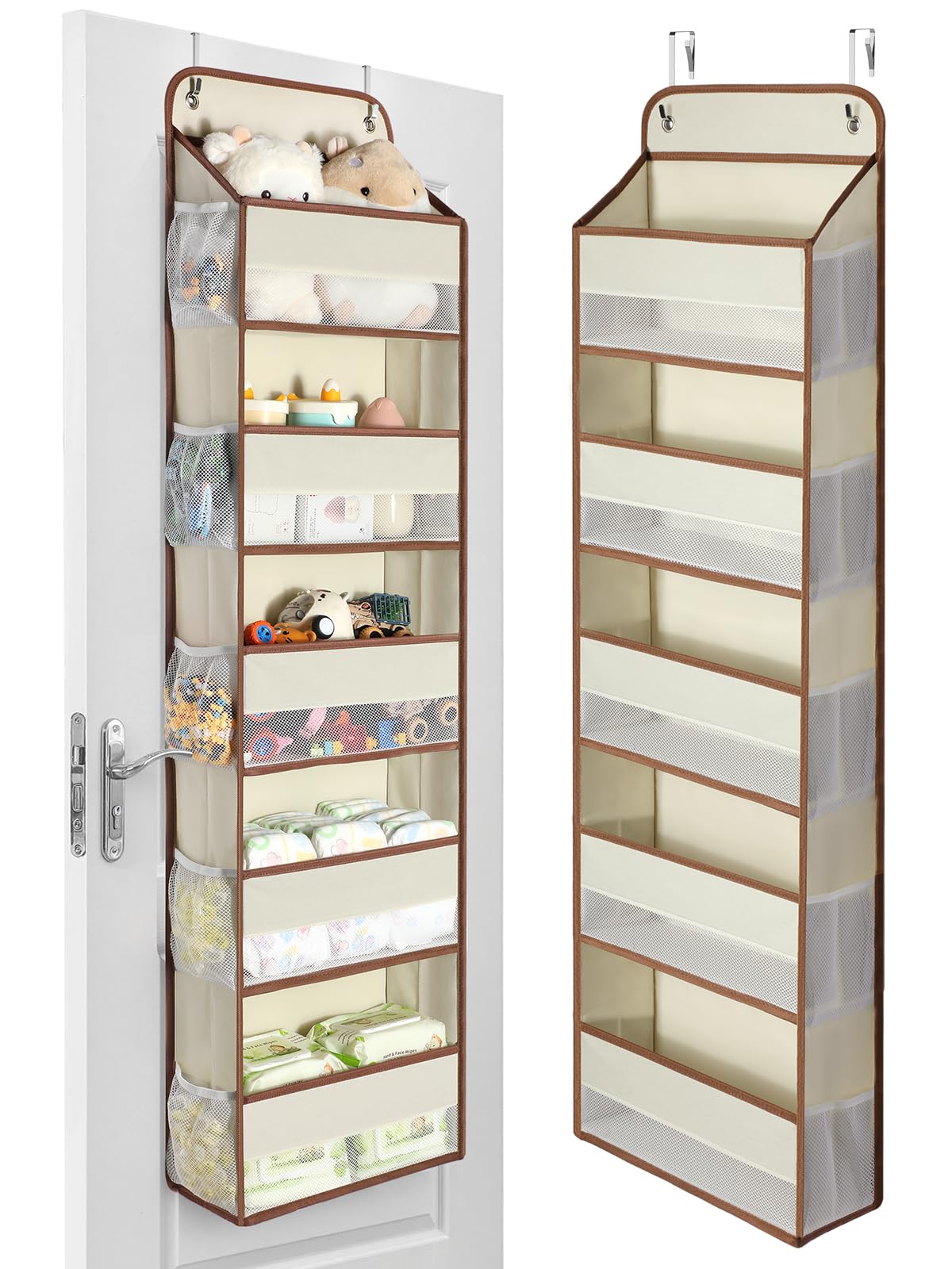 Yecaye over-the-door organizer front bins for easy access storage