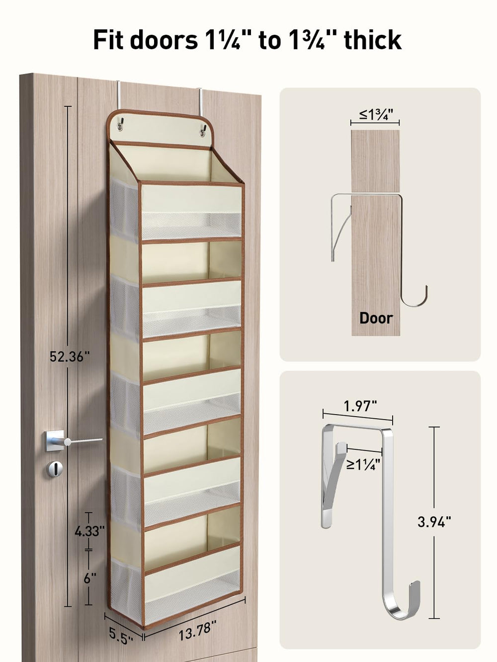 Yecaye sag-proof design stays steady during daily door use