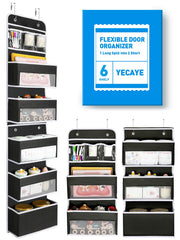 Yecaye over-door storage 6-tier organizer keeps diaper essentials within reach.