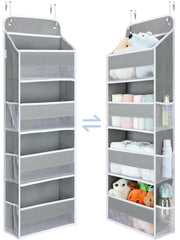 Yecaye over-the-door organizer shows four-tier bins for accessible storage in small spaces.