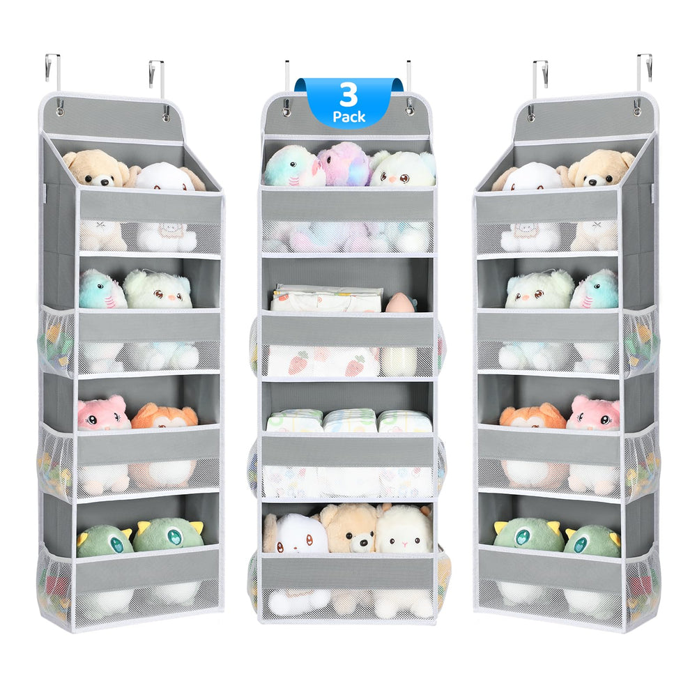 Yecaye over-the-door organizer pack front view saves closet space.