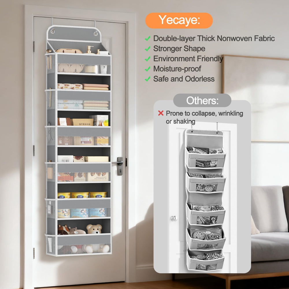 Yecaye over-the-door organizer tool-free assembly for quick setup
