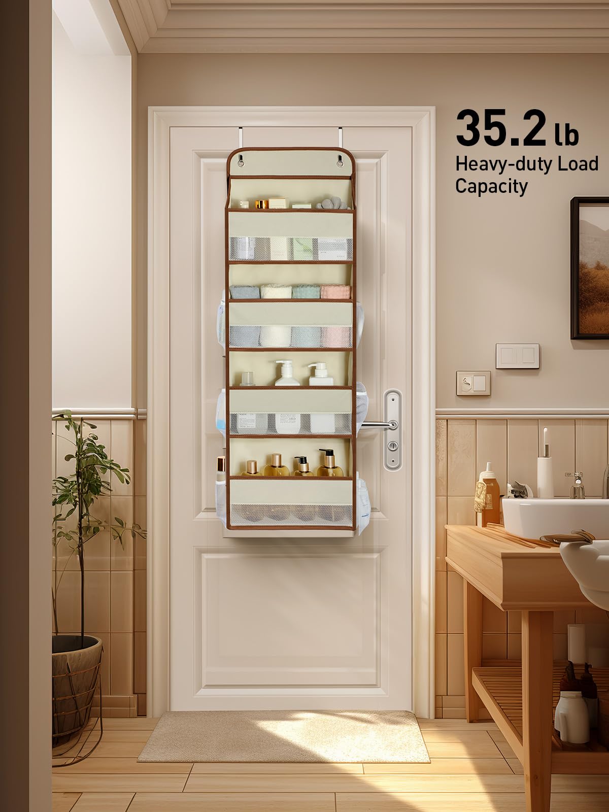 Yecaye versatile storage over door mount for towels and wipes
