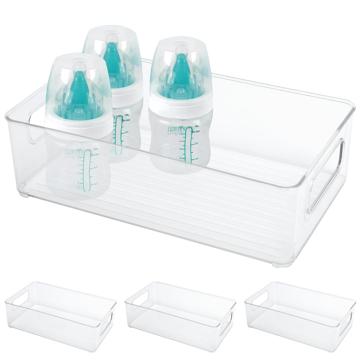 YeeBeny bottle organizer front view—durable BPA-free plastic for clutter-free counters.
