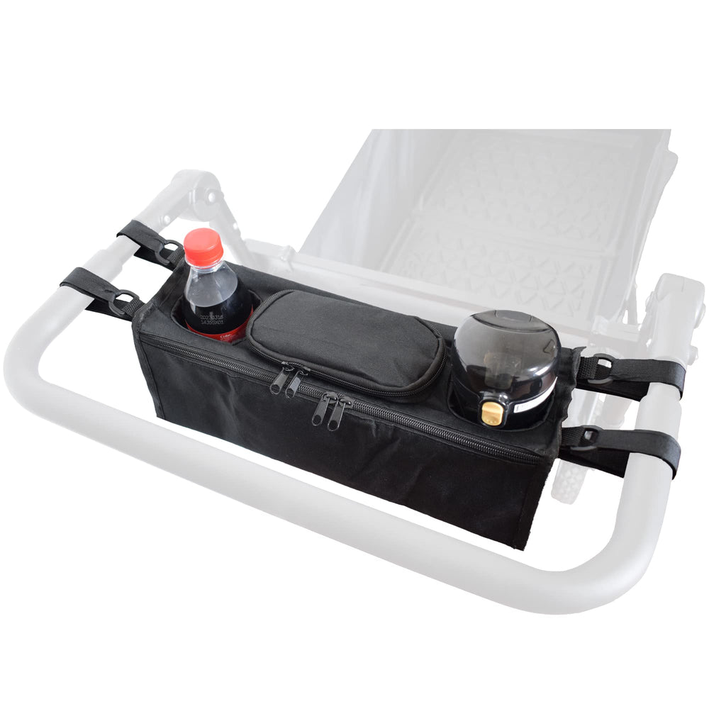YEEDOIDO non-slip organizer on a wagon handle with cup holders for stable drinks on the go.