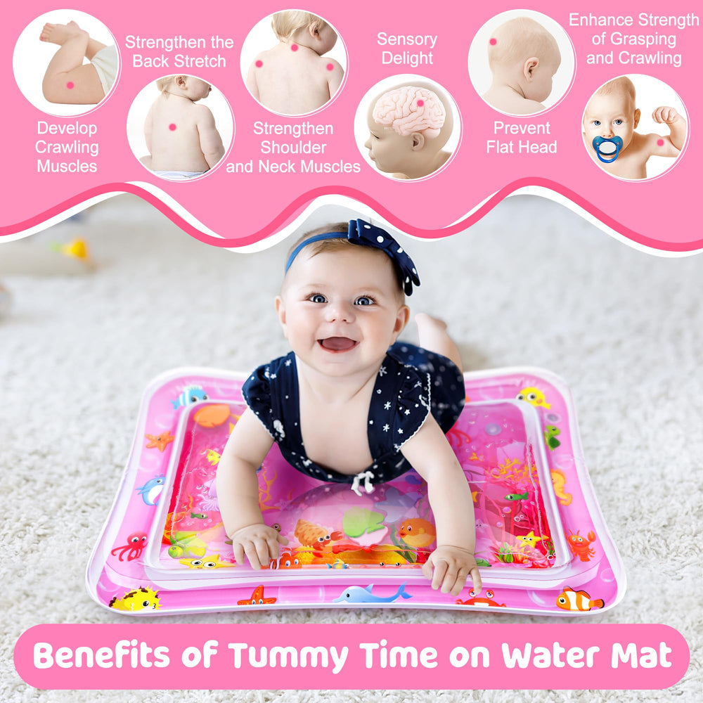 Yeeeasy tummy time mat durable PVC ensures safety and easy cleanup during play