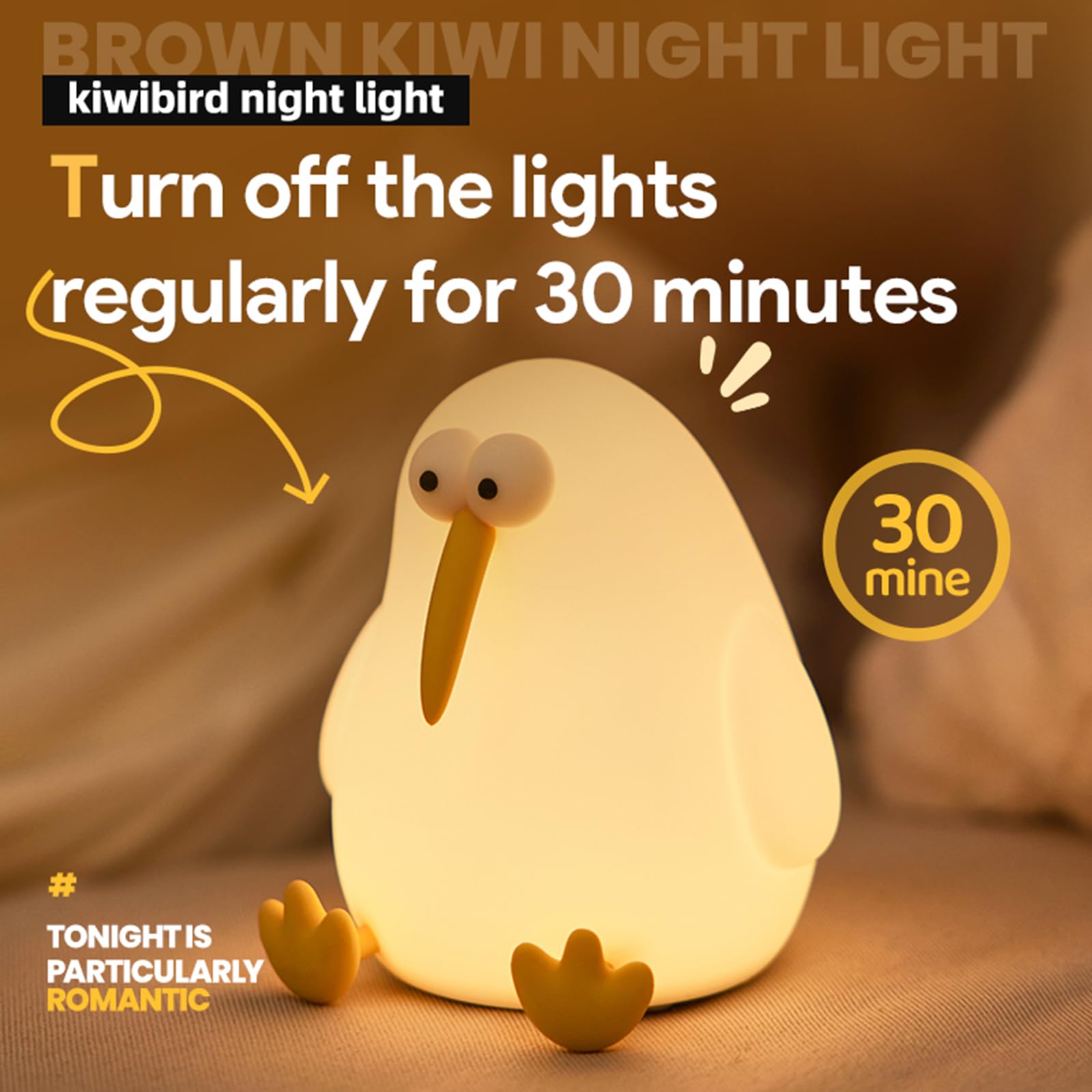 YEEFIGRO three-level dimmable light adapts to bedtime needs.