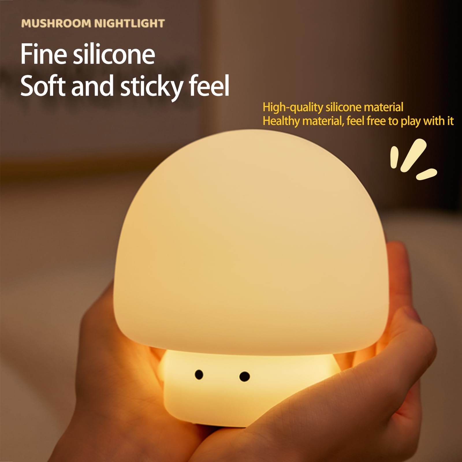 YEEFIGRO squishy bedside lamp serves as playful decor and night-time friend
