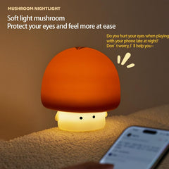 YEEFIGRO squishy bedside lamp creates a cozy light for bedtime.