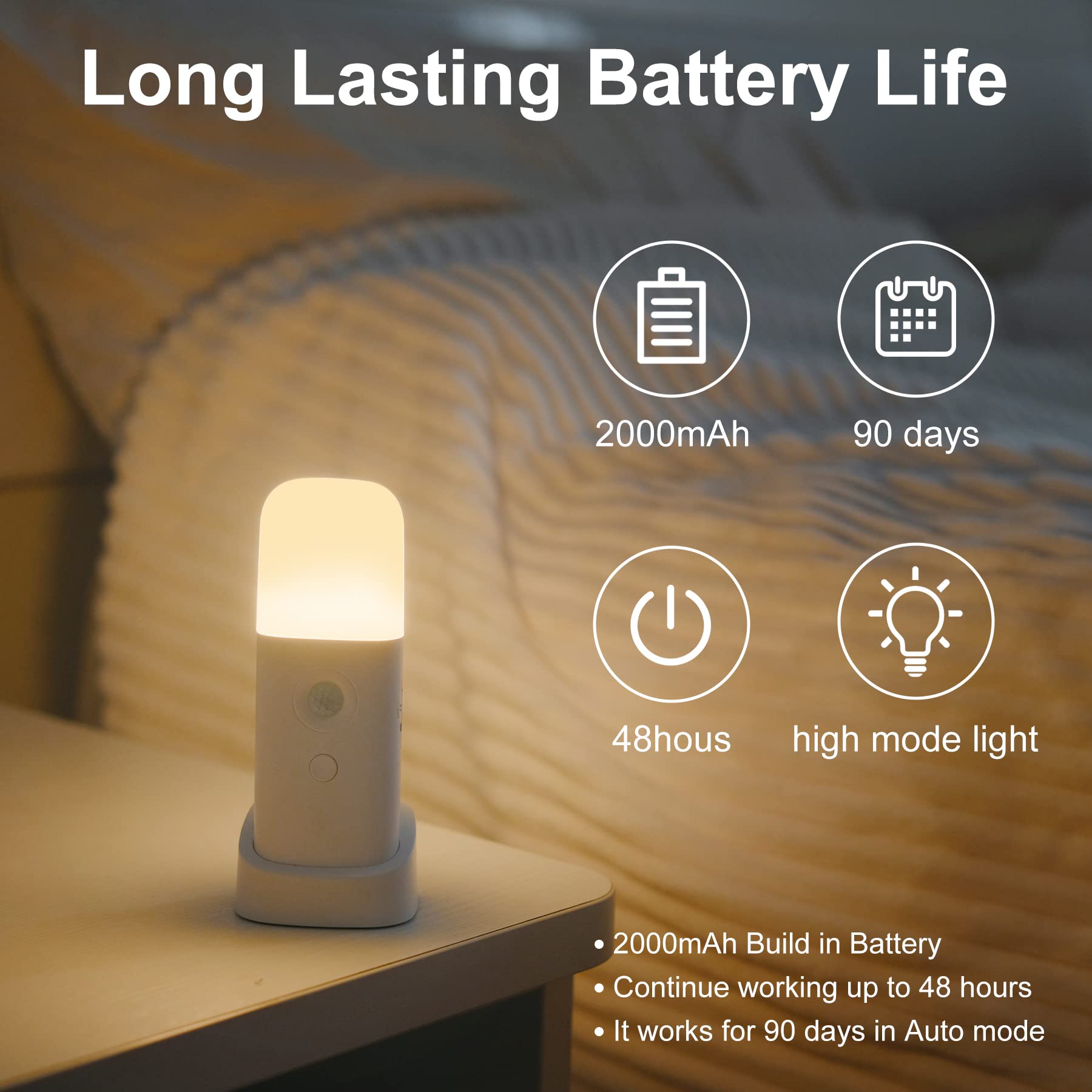 YELKO warm white glow creates cozy, non-glare lighting.