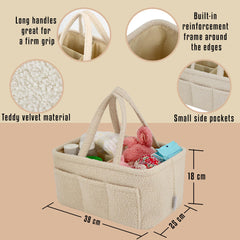 YelloIris diaper caddy six side pockets exterior for quick access.