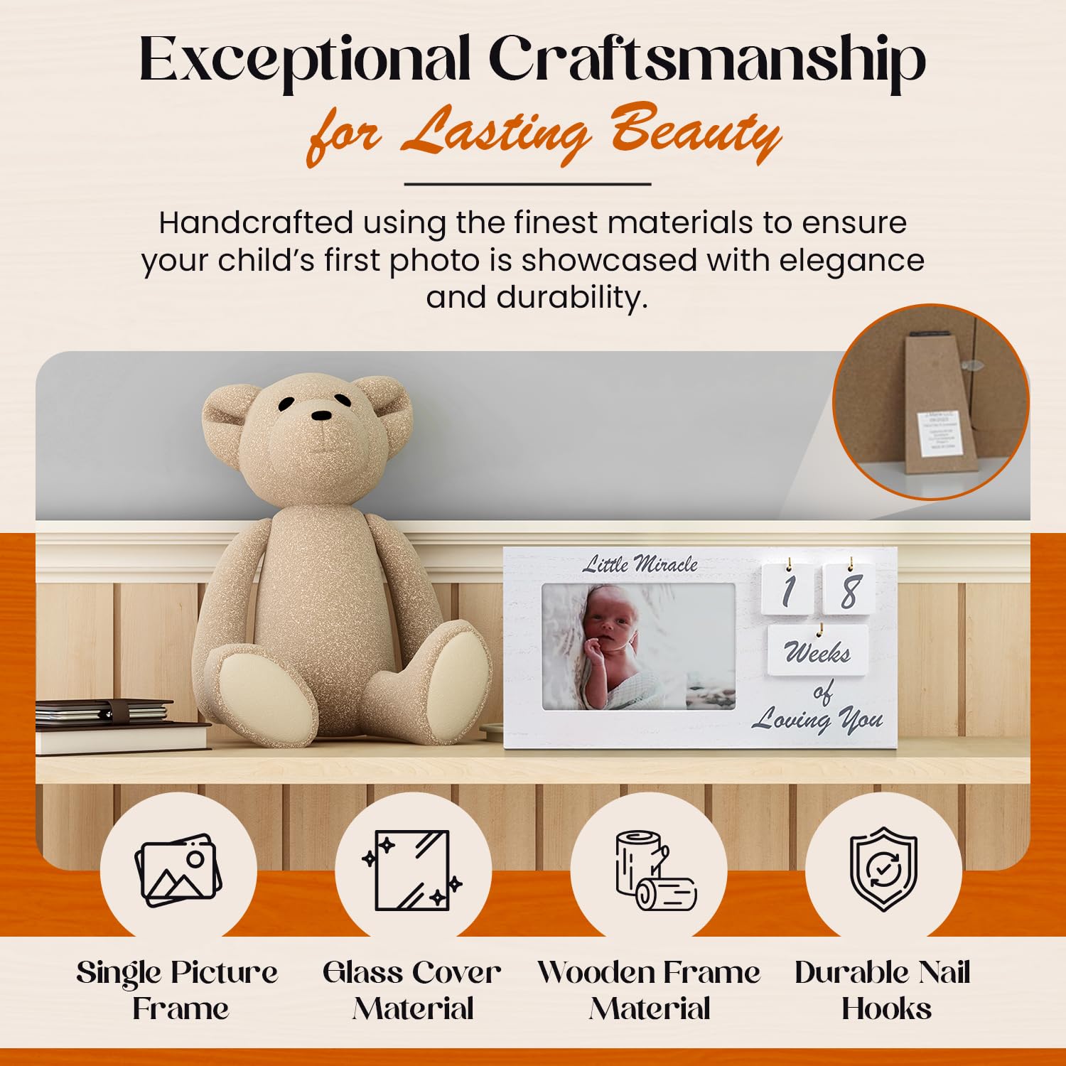 YelloIris white ultrasound-frame nursery-decor-ready blends with modern bedroom aesthetics.
