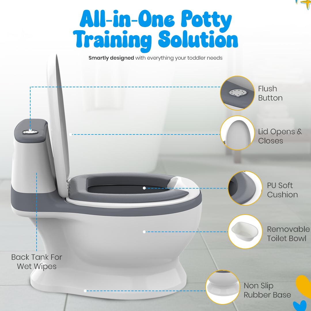 Yellow Ladybug non-slip base adds stability for confident training.
