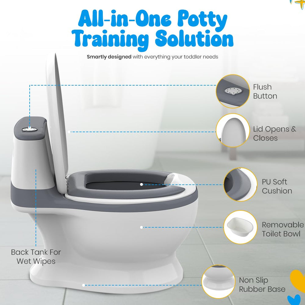 Yellow Ladybug non-slip base adds stability for confident training.