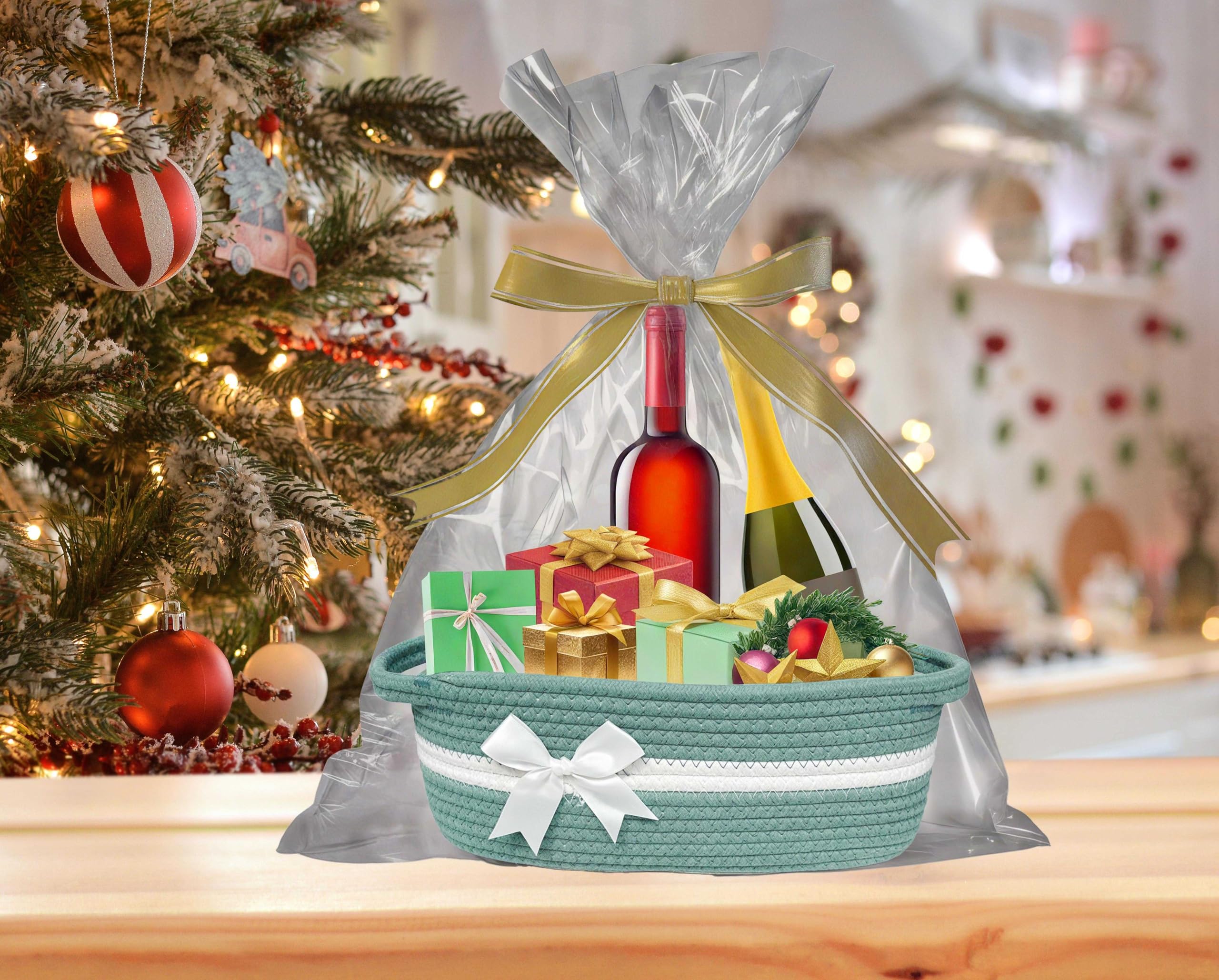 Yellow Lotus toy storage basket in nursery keeps clutter organized.