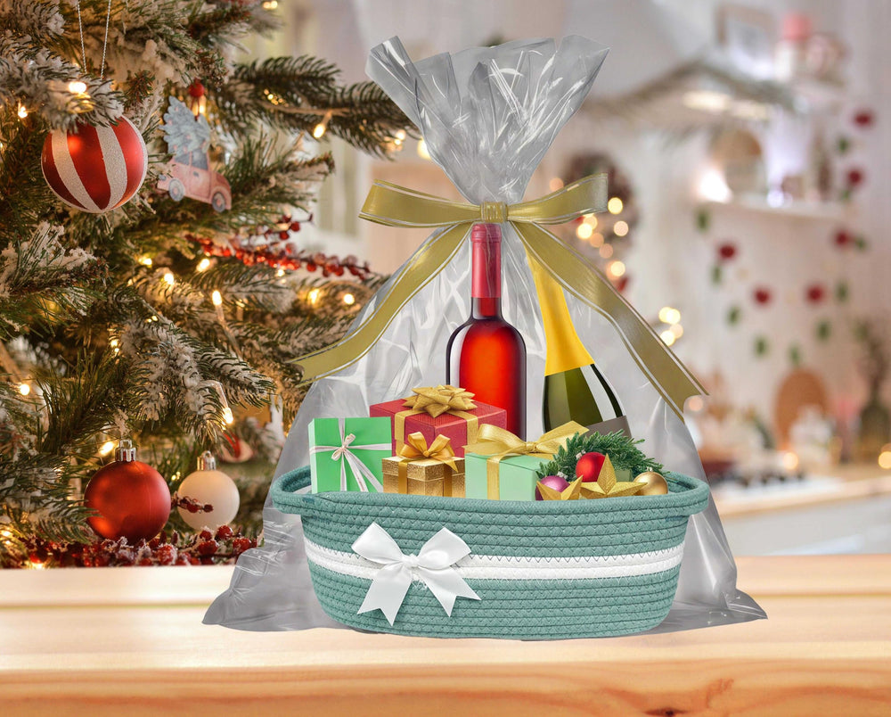 Yellow Lotus toy storage basket in nursery keeps clutter organized.