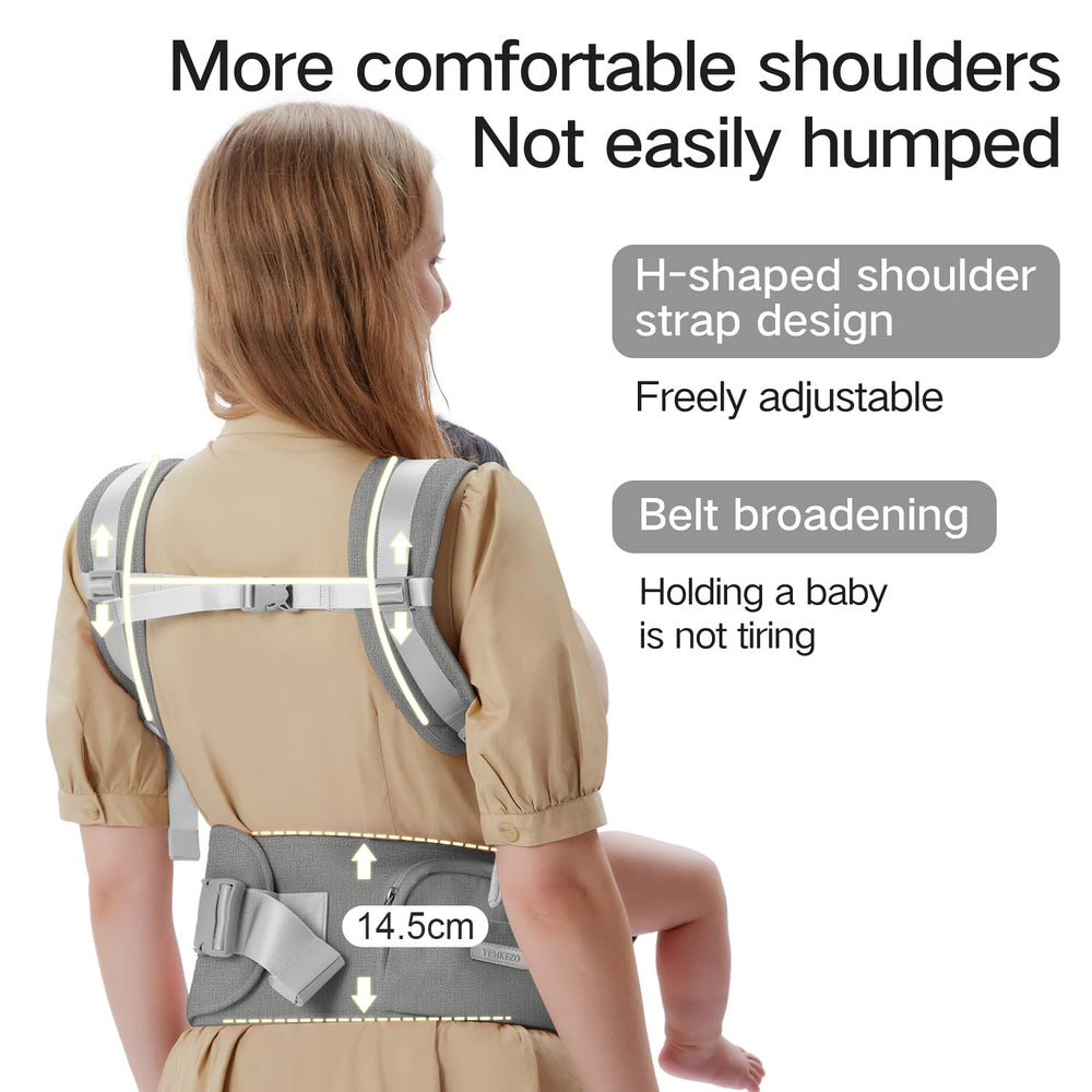 YEMKEZO hip-seat-grey boosts back-friendly wearing during chores