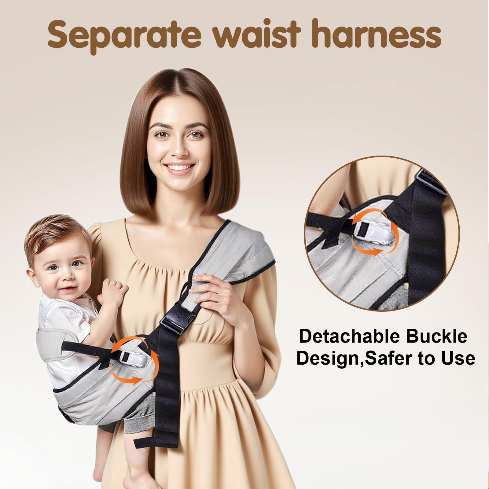 Yemyig 360-degree seat belt shows dual protection during movement.