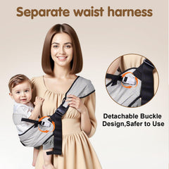 Yemyig 360-degree seat belt shows dual protection during movement.