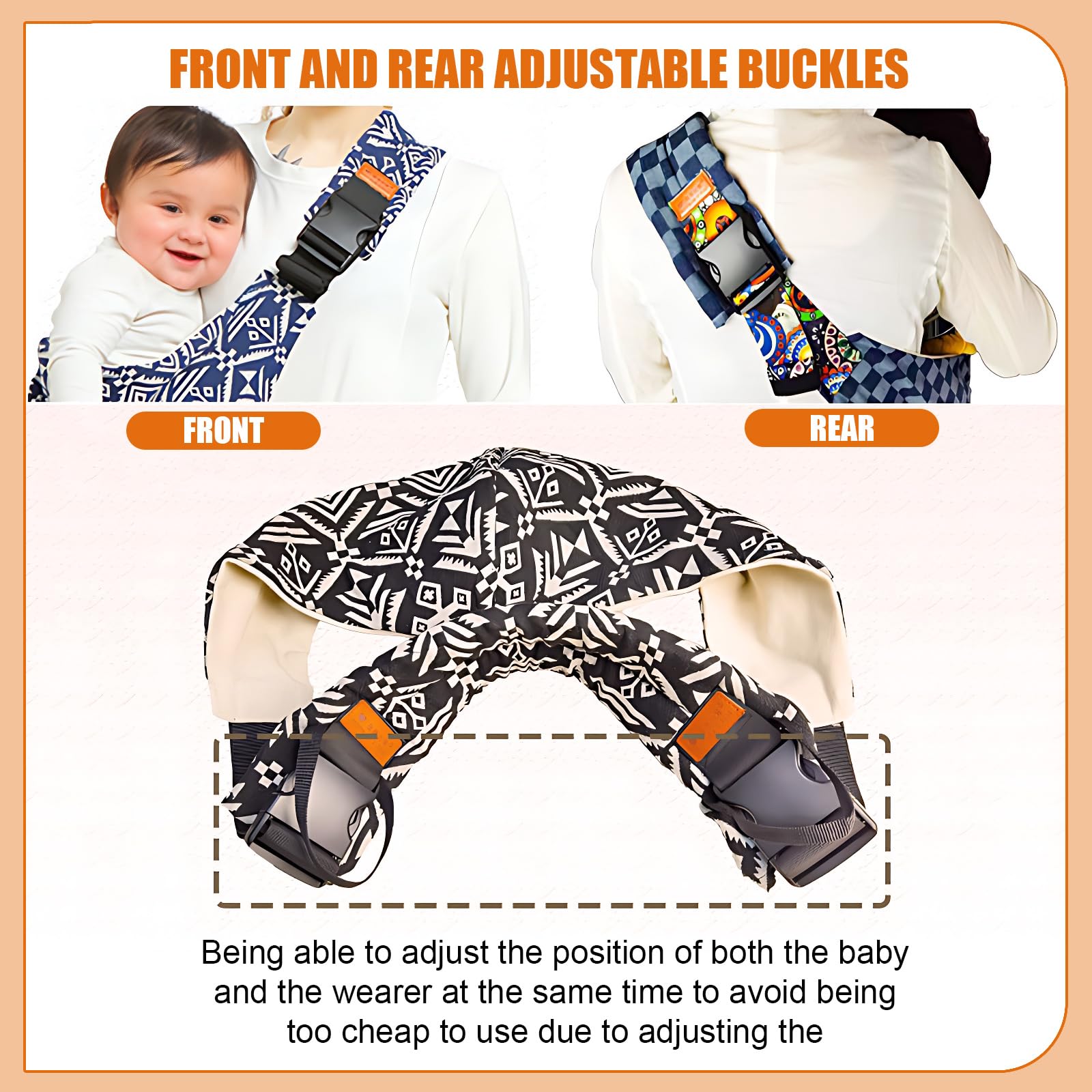 yemyig baby sling adjustable length grows with baby comfort
