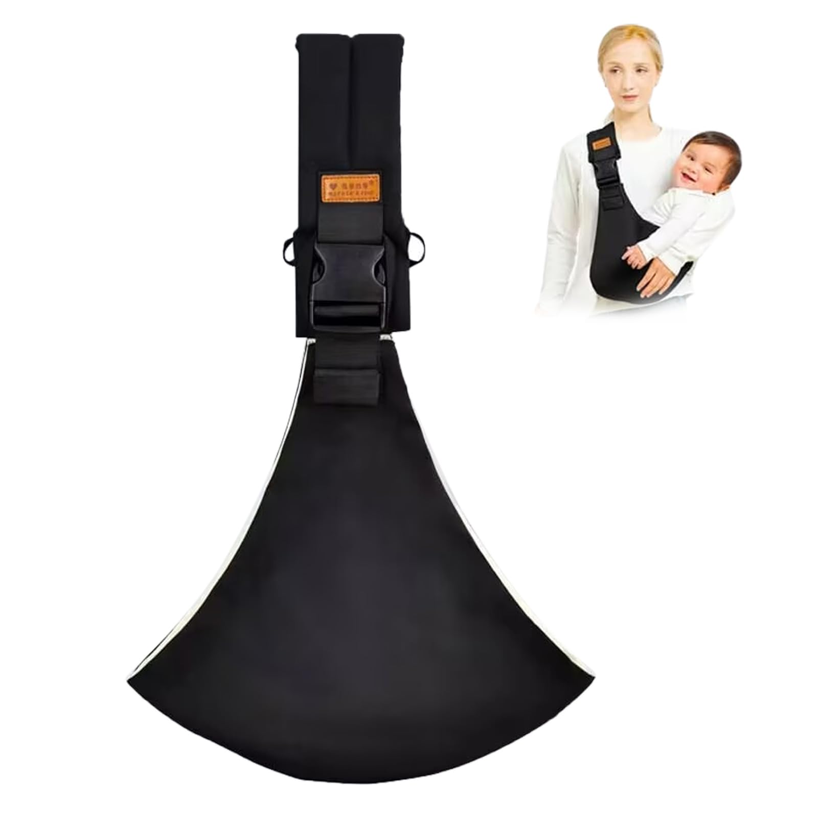 yemyig baby sling adjustable strap enables a secure, customizable fit for growing babies.